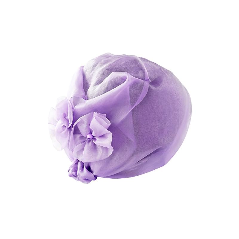 三喜工業 お洒落ヘアキャップ シルクオーガンジー パープル