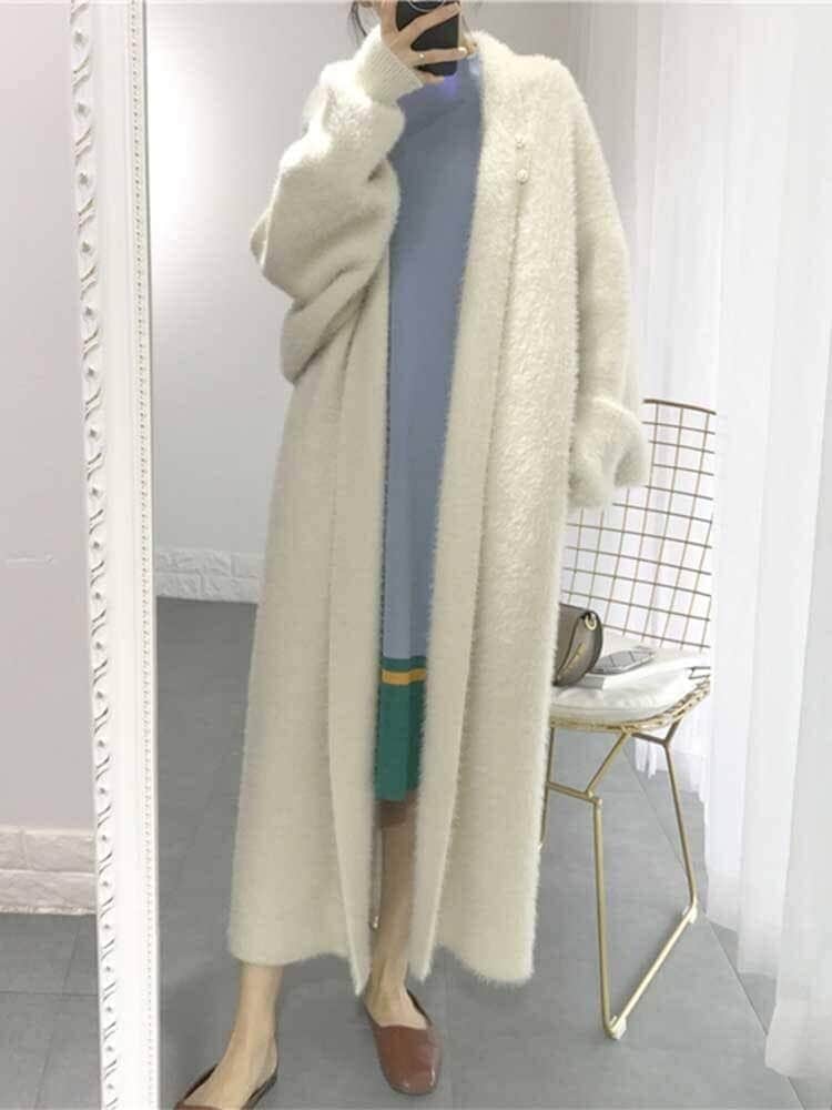 フェイクファーロングコーディガン レディース ボリューム袖 無地 アウター 上着 羽織もの ゆったり 防寒 暖かい 冬 大人可愛い きれいめ シンプル カジュアル おしゃれ お洒落 ルーズ キャン 7,836円