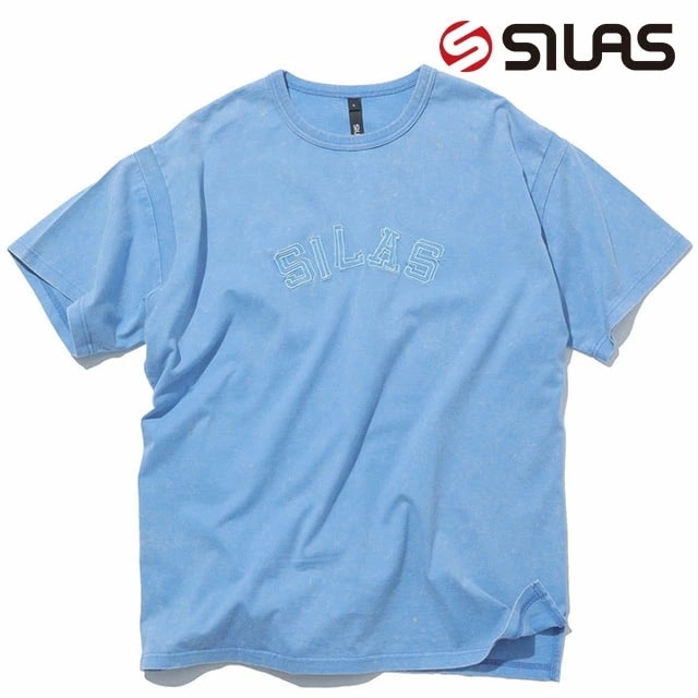 メール便 パウダープロセシングダイド ショートスリーブTシャツ [110252011005] メンズ トップス カットソー 半袖 パウダー加工 BLUE 正規取扱店