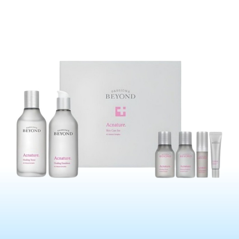 [肌鎮静 スキンケア 企画セット 韓国人気] アクネイチャー ヒーリング 基礎2種 (トナー150ml+35ml + エマルジョン120ml+35ml + エッセンス5ml + スポットジェル6ml) 6,545円