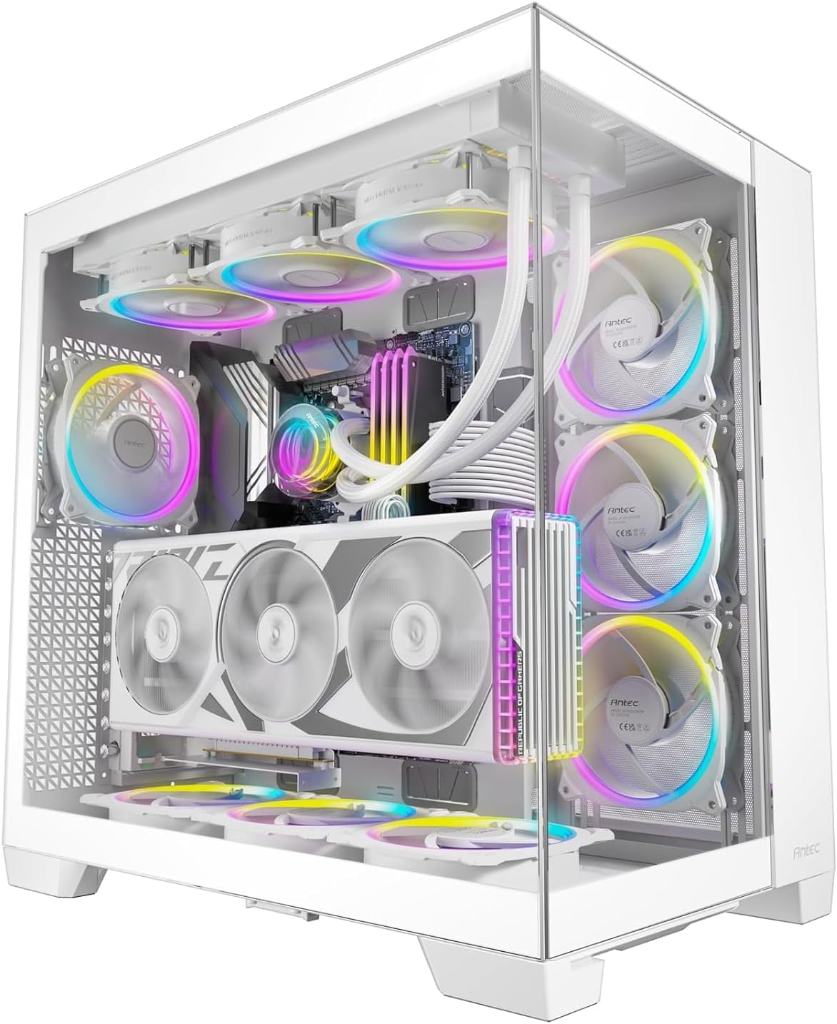 Antec Constellation C8 ARGB White ガラスパネル搭載 冷却型フルタワー PCケース ピラーレス式ガラスパネルをフロント・サイドに搭載