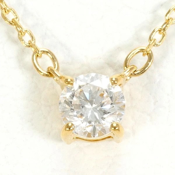 K18 18金 YG イエローゴールド ネックレス ダイヤ 0.11 約40cm ジュエリー 中古