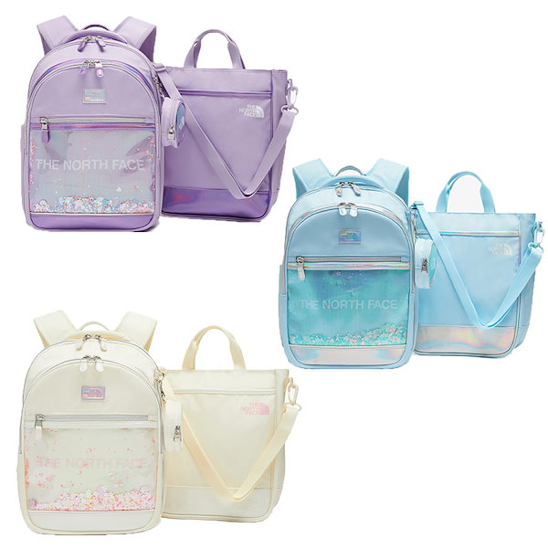 ノースフェイス キッズ バッグパック リュックサック 韓国限定デザイン Qoo10] ザノースフェイス GIRLS GLOSSY SCH PAC