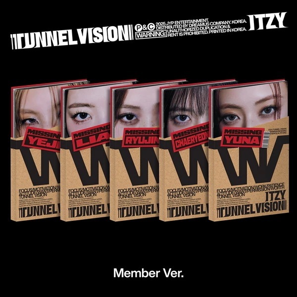 [MEGA] [5種セット] (Member Ver.) ITZY [TUNNEL VISION] 公式グッズ 韓国チャート反映