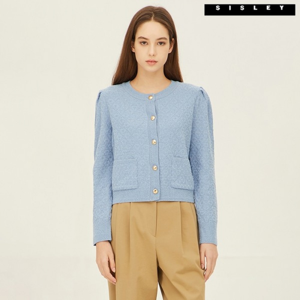 (シスレー) シスレースリーブパフカーディガン SAKC03241_BL 10,141円