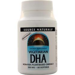 SOURCE NATURALS社　ベジタリアン DHA(200mg) 60ソフトジェルカプセル
