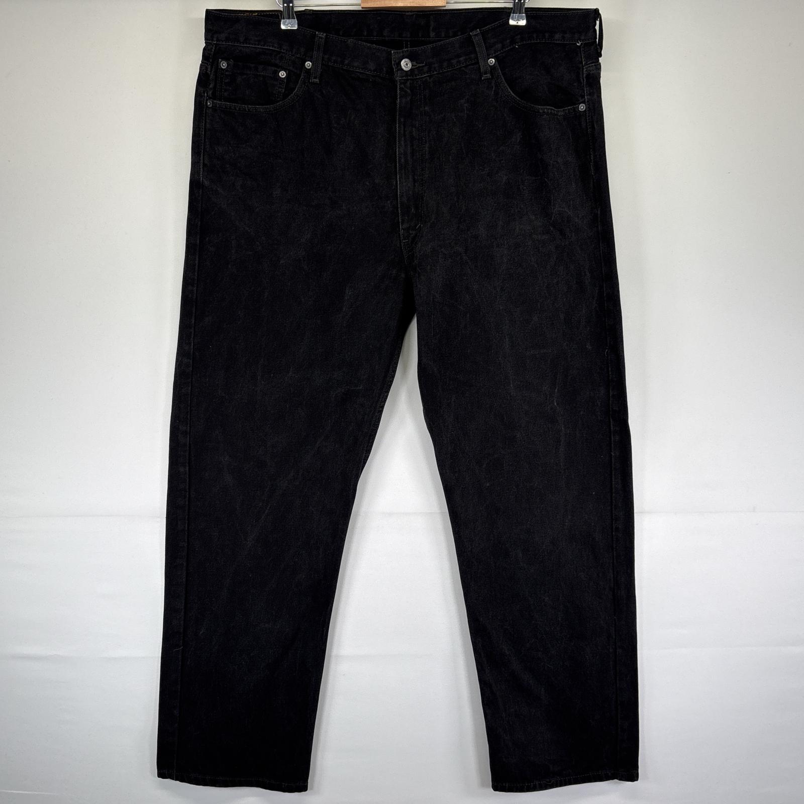 古着 デニムパンツ 505 ストレート 大きいサイズ ジーンズ ジーパン 5ポケット 長ズボン w46 L34 ブラック メンズ