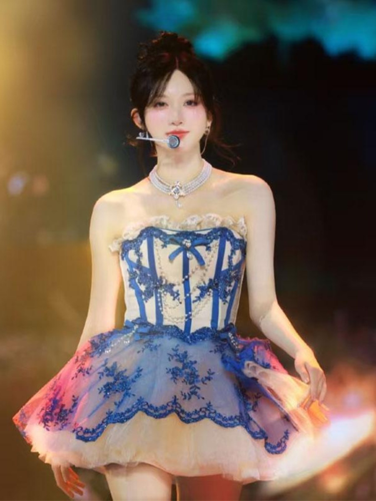 Kpopゴールデン秋の女の子グループパフォーマンス服バレットソングパフォーマンス服