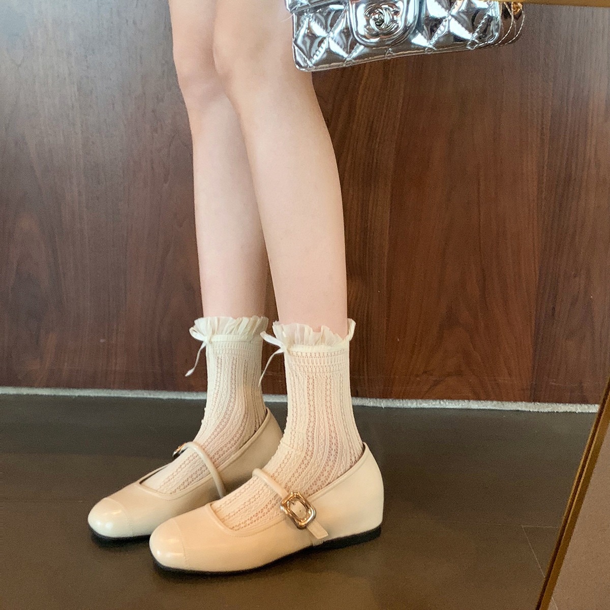 スーパーソフトフレンチメアリージェーンシングルシングルシングルシングルシングルシングルシングルシングルシングルシングルシングルシングルシングルレディースニューフェアリースクエアバックルフラットバレエ靴