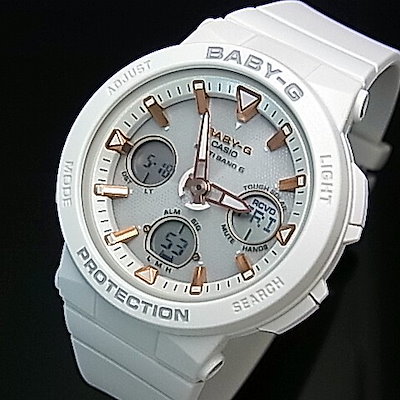 [カシオ] 腕時計 ベビージー BEACH TRAVELER 電波ソーラー BGA-2500-7AJF レディース ホワイト カシオ] 腕時計 ベビージー 国内正規品BEACH TRAVELER
