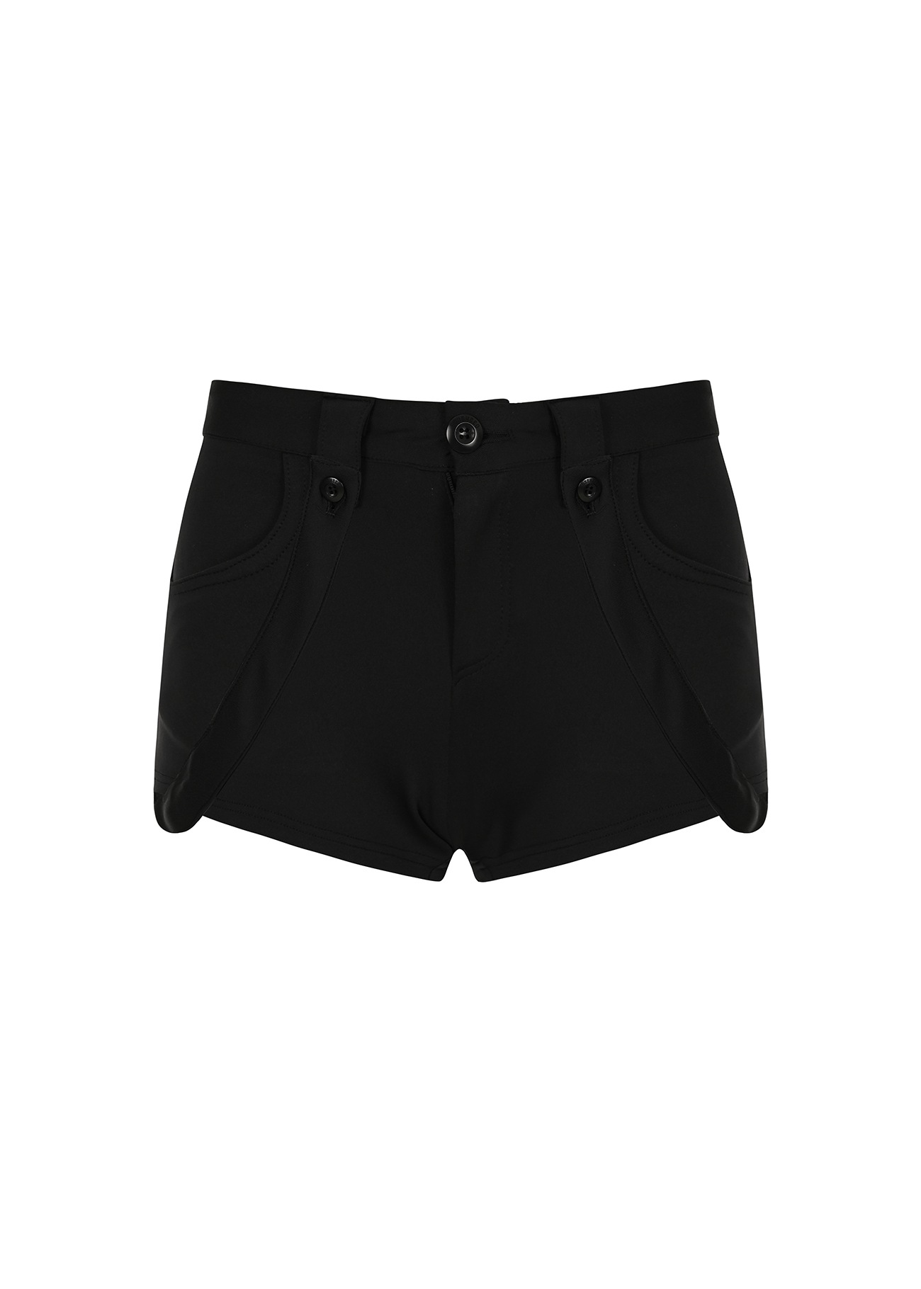 【BOHEMIANSEOU】 OVERALLS JERSEY SHORTS : BLACK