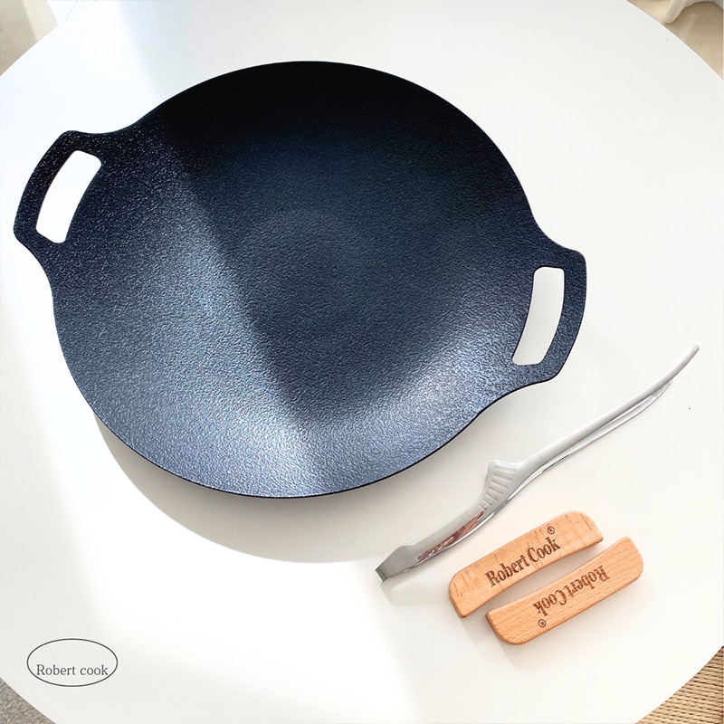 39cm 大型 鉄板 キャンプ バーベキュー フライパン鉄板, 焼肉鉄板, キャンプフライパン, 大型フライパン, 鉄フライパン, キャンプ鉄板, フライパン, 調理器具, キャンプ用鉄板