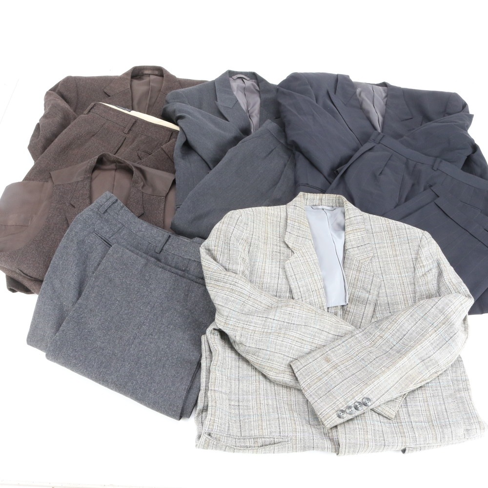 まとめ 9点 セットバーバリー ジャケット パンツ ビジネス 洋服 スーツ メンズ RUE DM44-7 中古