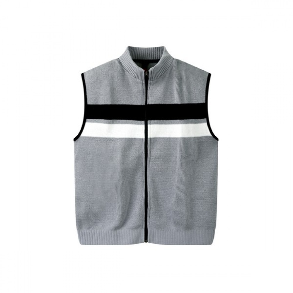 (ハリソン) カラーマッチングニットベストジップアップ 922 DNCC1126