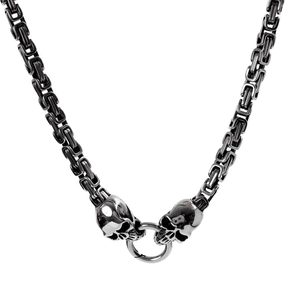 ステンレス ツインドクロネックレス　 [n690]