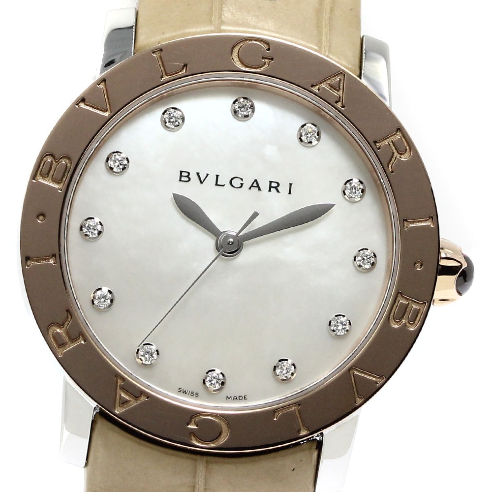 ブルガリ BVLGARI BBLP33SG ブルガリブルガリ 12Pダイヤ PGベゼル 自動巻き ボーイズ 内箱保証書付き_769971【中古】