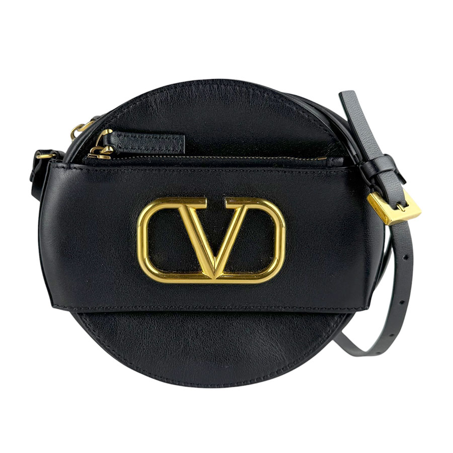 ヴァレンティノ ガラヴァーニ Valentino Garavani ショルダーバッグ レザー ブラック レディース z10104