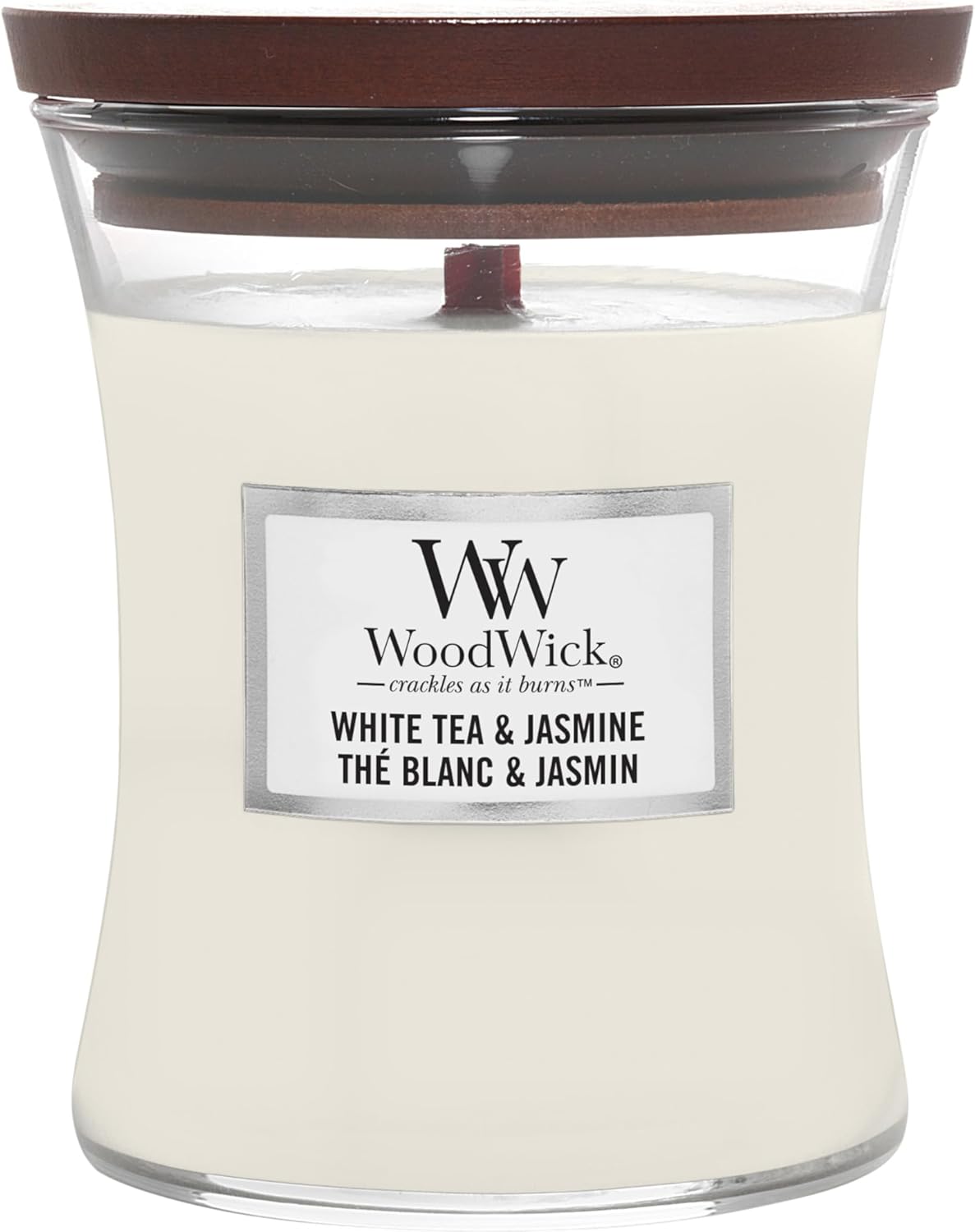 WoodWick ウッドウィック JARS ジャー Mサイズ ホワイトティー＆ジャスミン WHITE TEA&JASMIN アロマキャンドル[並行輸入]