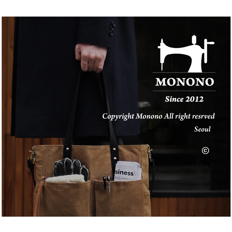Square Bag_Coated Canvas ブラック メンズカバン トートバック パソコン用