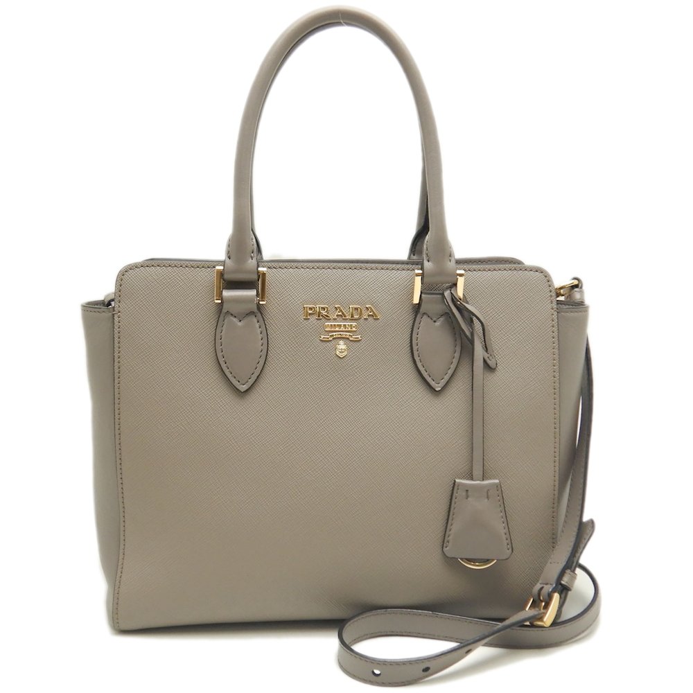 2WAY トートバッグ 1BA113 サフィアーノレザー ARGILLA/252726【中古】