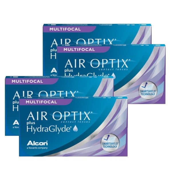 【4箱】【遠近両用コンタクトレンズ】【ポスト投函発送】エアオプティクス プラス ハイドラグライド 遠近両用 2週間使い捨てコンタクトレンズ 6枚入 4箱セット(2ウィーク/2weekマルチフ