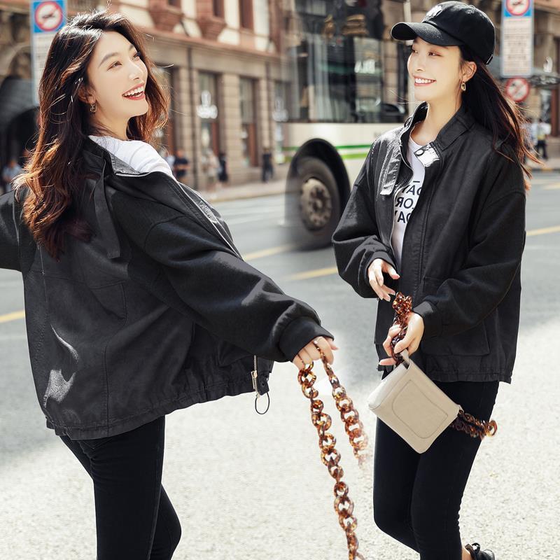 レディーススタンド襟立ち襟ライダースジャケットレザージャケットアウターフェイクレザー革ジャンブルゾンバイカージャケットカジュアル