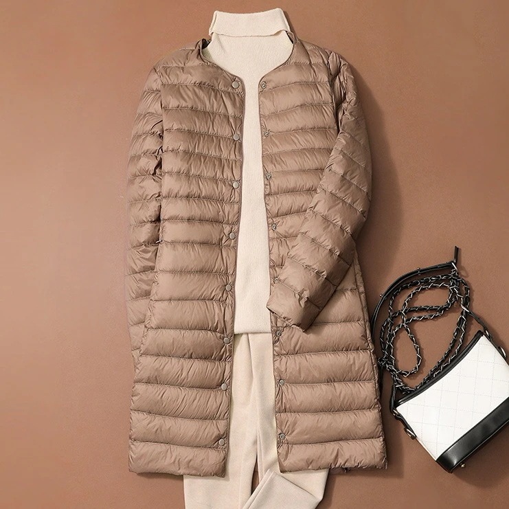 【最安値挑戦中】ダウンコートロング コート軽量 2025 新作 秋冬 レディースアウター トップス インナー ダウン アウター 暖かい ライトダウン シンプル おしゃれ 気質 カジュアル アウター