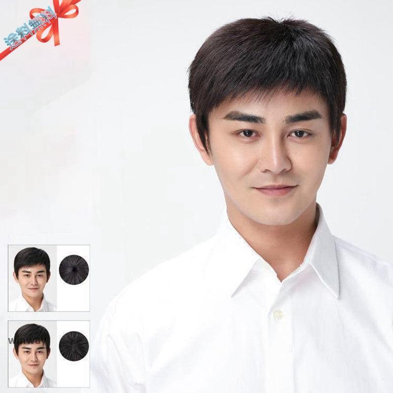 人毛100％ メンズウィッグ フルウィッグ 男性用ウイッグ 耐熱ウィッグ ウィッグネット付き ショート 自然 ウイッグ エクステンション かつら イメチェン