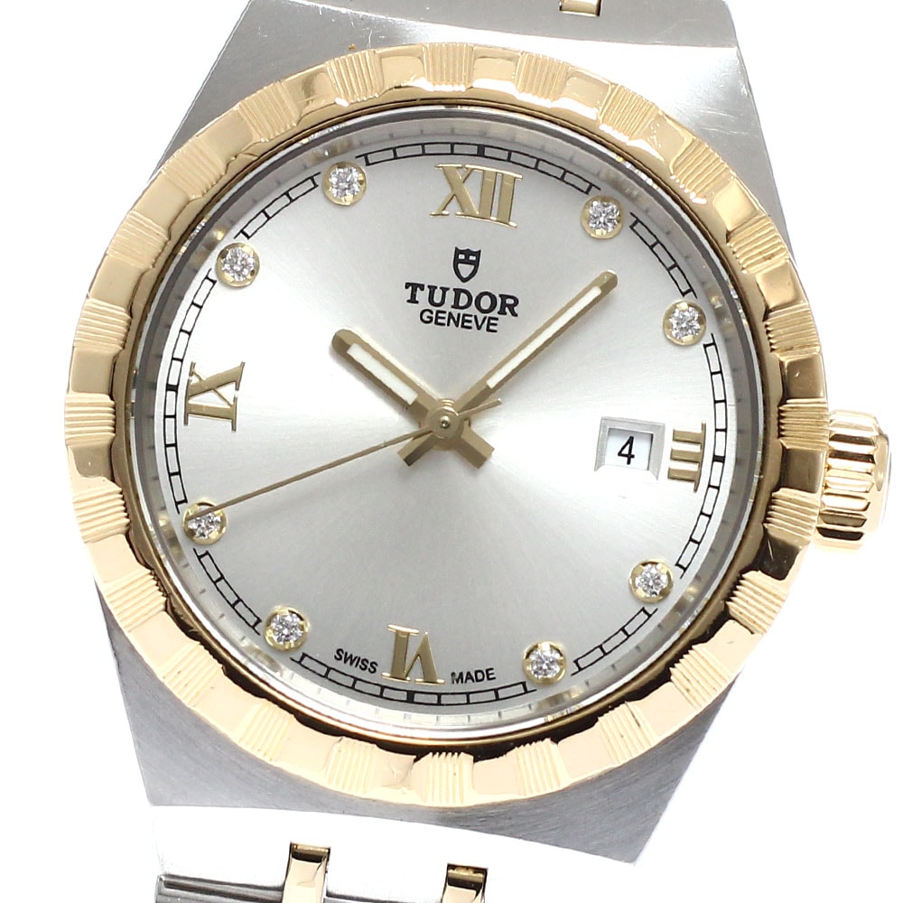 チュードル TUDOR 28303 ロイヤル デイト 8Pダイヤ 自動巻き レディース 良品 _921807【中古】