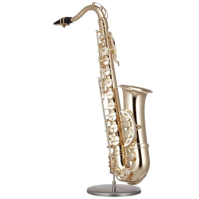 ミニチュア楽器（フィギュア）テナーサックス カラーゴールド 金属製 1/4（28cm） サンライズサウンドハウス（飾り物で音は出ません） 8,514円