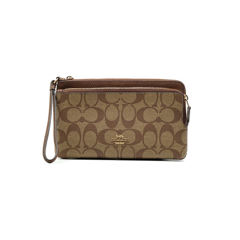 コーチシグネチャーダブルジップリストレットウォレット C5576 IME74