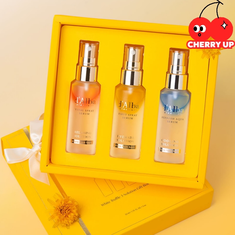 【ギフトBOX】 ホワイトトリュフ 3ソリューション ギフトボックス（ミスト52ml×3本）保湿＋鎮静＋クーリング セットフェイスミスト 保湿 鎮静 クールダウン 韓国コスメ ギフトセット 敏感肌