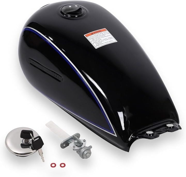 スズキ 用 GN125 グラストラッカー ボルティ 燃料 タンク 10L キャップ コック キット セット ブラック 黒 燃料タンク タンクキャップ 鍵2個付き 燃料コック 3点セット