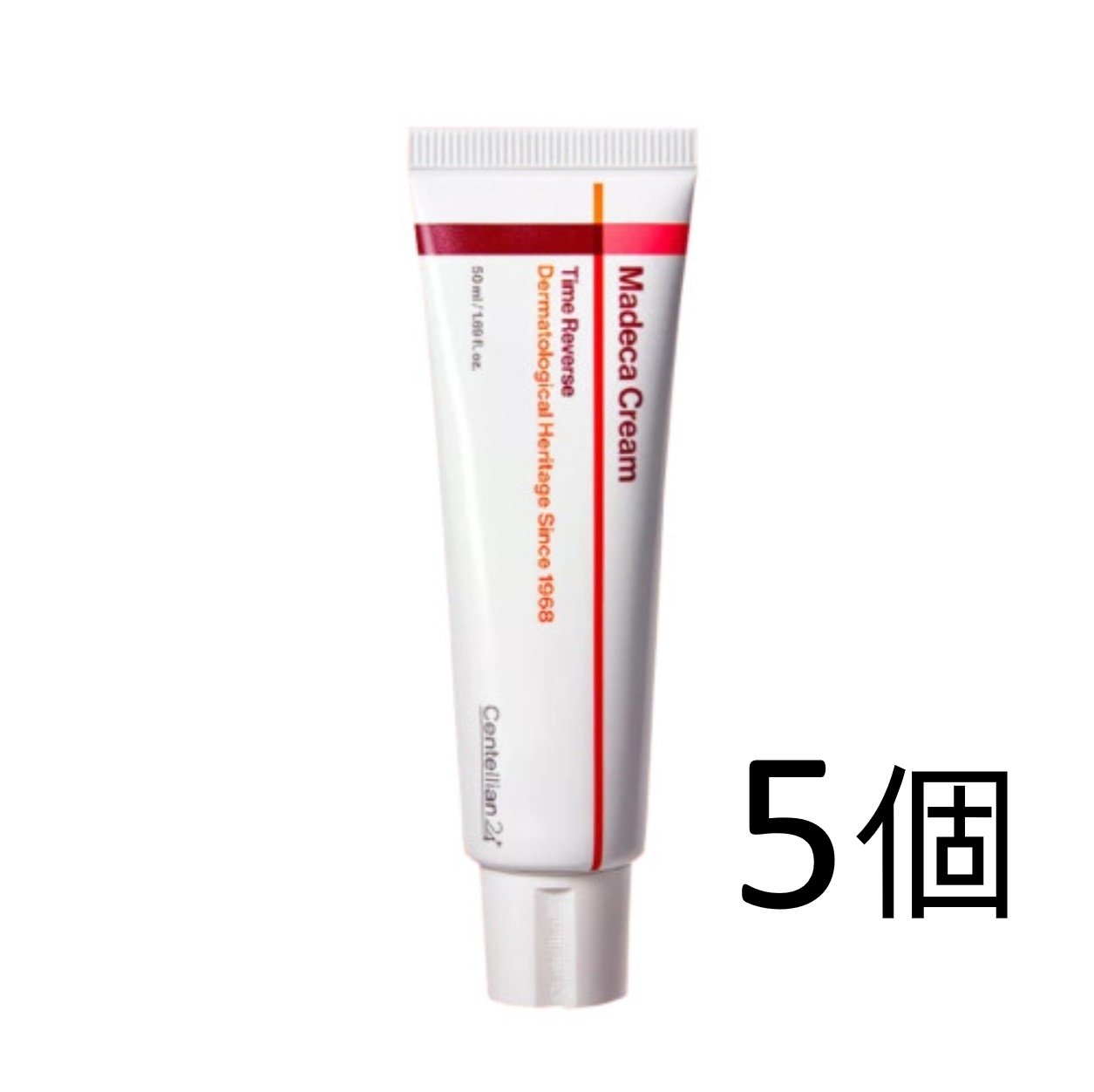 (5個)マデカクリーム タイムリバース (50ml)/リポソーム工法/集中ケア/ツボクサタンパク質エキス配合