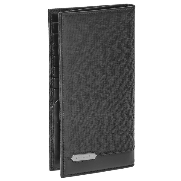 BVLGARI 282852 SERPENTI SCAGLIE MAN ブルガリ セルペンティ スカリエ マン 長財布 カーフレザー ブラック/ガンメタル