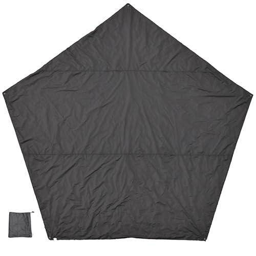 iBeamed ５角形 グランドシート ペンタゴンタープ キャンプ フットプリント (黒)