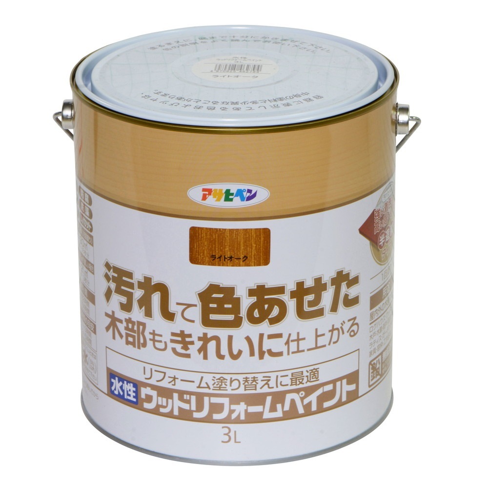 木部水性塗料 水性ウッドリフォームペイント 3L ライトオーク