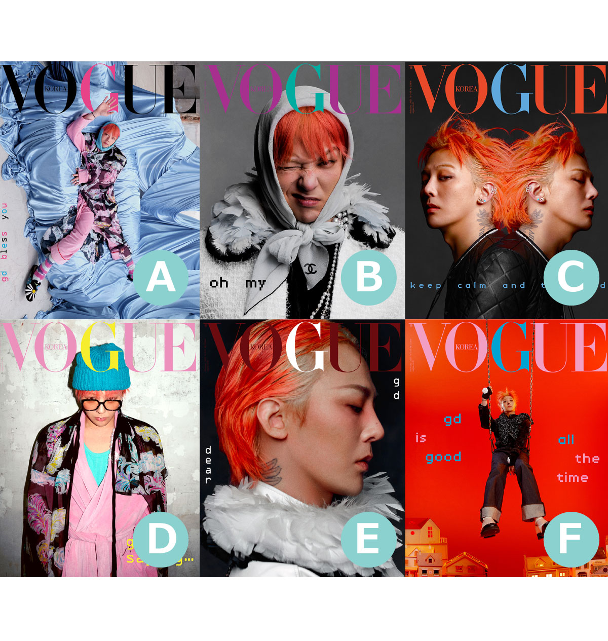 【6種セット】【和訳付】【レビューを書いて弊店特典5枚】2025年 2月号 VOGUE KOREA G-DRAGON GD Gドラゴン クォンジヨン KWON JIYONG【安心国内発送】