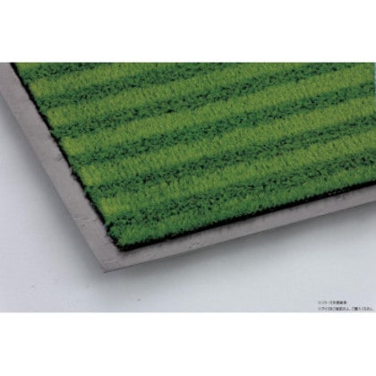 インドアマット 吸水ストライプマット 特大 75×90cm 緑