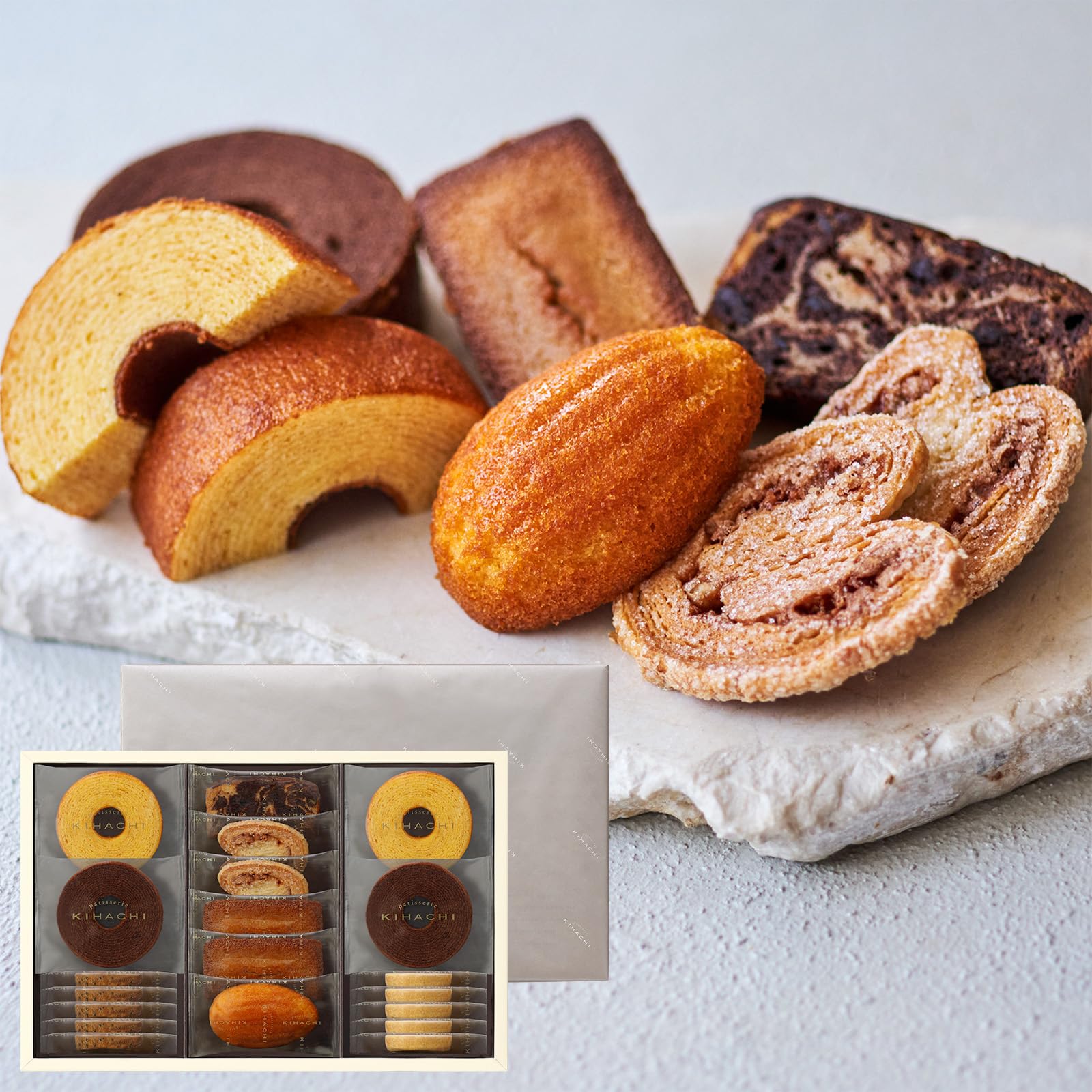 [当店一番人気] キハチ 焼菓子ギフト 8種20個入 大切な方へ お土産 個包装 プレゼント お祝い お菓子 お返し 内祝い バームクーヘン フィナンシェ マドレーヌ パウンドケーキ クッキー 詰め合