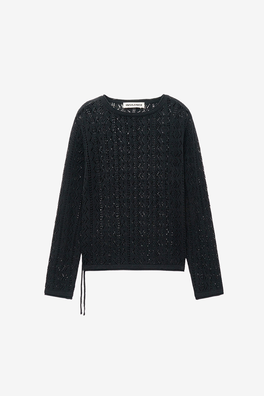【INSILENCE】 NATURAL STRAP KNIT : BLACK