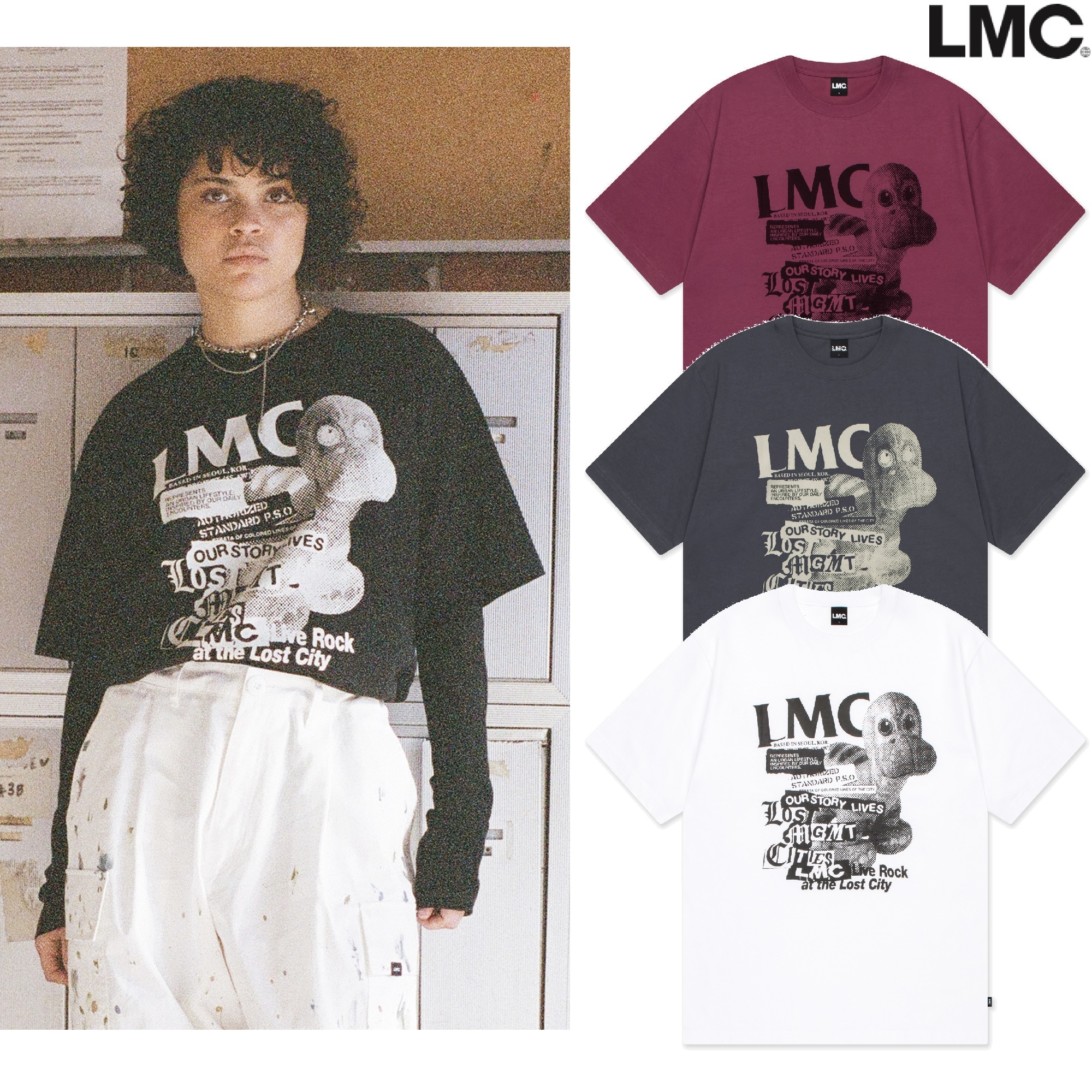 24S/S DINO TEE 4色 新商品 新学期 韓国人気 韓国ファッション 男女共用 カップルアイテム ストリートファッション 夏ファッション