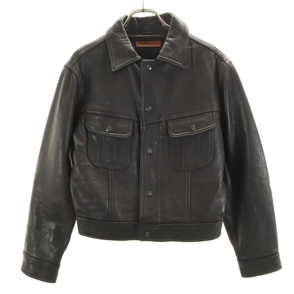 90s USA製 オールド レザージャケット S ブラック メンズ