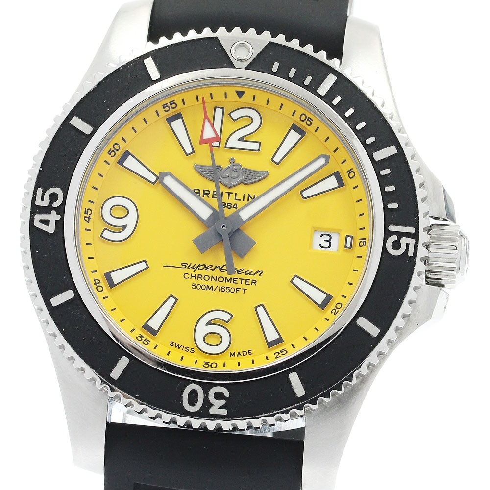 ブライトリング BREITLING A17366 スーパーオーシャン 42 デイト 自動巻き メンズ 保証書付き_932006【中古】