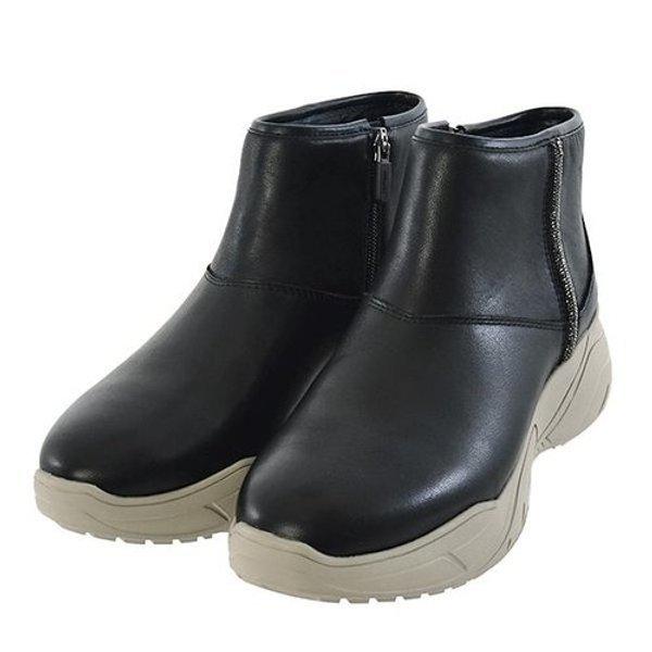 製靴 EQEWBS828BK 女性 カジュアル アンクルブーツ
