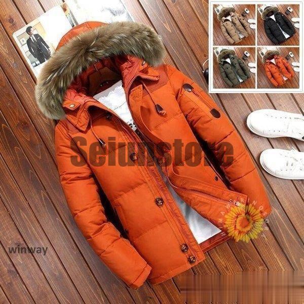 ダウンジャケット メンズ アウター フード付き マウンテンパーカー カジュアル中綿 防寒スリム コート厚手 おしゃれ 冬