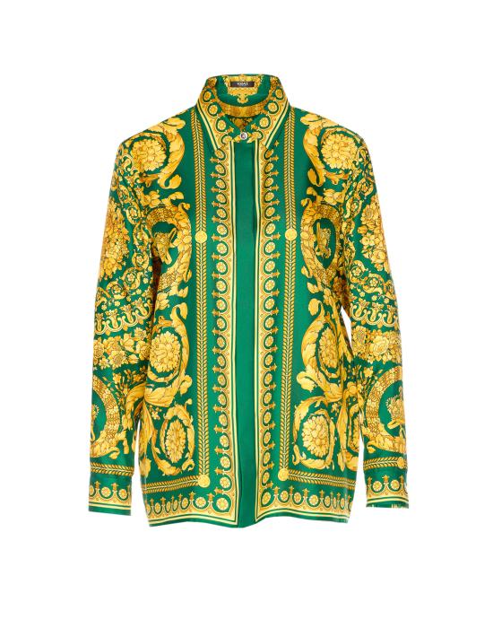 VERSACE Women Shirts 1001360 1A042365GD10 Green