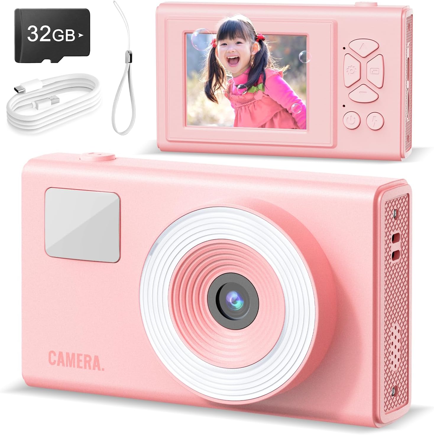 デジタルカメラCIMELR UHD 4K キッズカメラ4400万画素 1080P動画撮影コンパクトカメラ 2.4インチ 充電式 16倍デジタルズームオートフォーカスと3スピードフィルライト初心者向