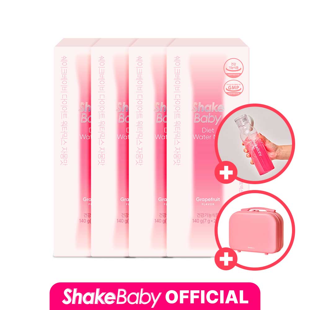 [4個] ピンクフォーミュラダイエットウォーターミックス+ピンクレディバッグセット(+専用ボトル贈呈) shakebaby