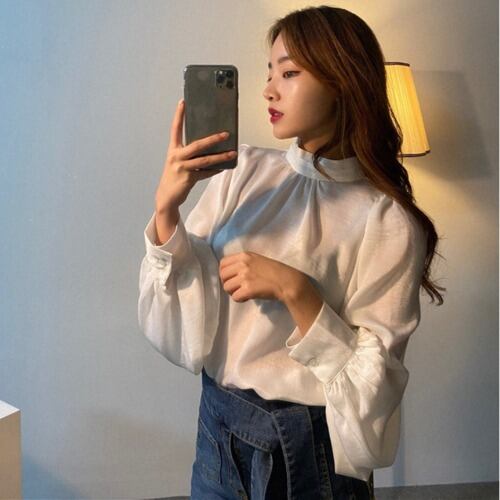 トップス シャツ シャイニーブラウス レディース l 大人女子 こなれ感 かわいい 大人可愛い きれいめ フェミニン 韓国系ファッション オフィス ビジネス OL 通勤 お洒落 お散歩コーデ